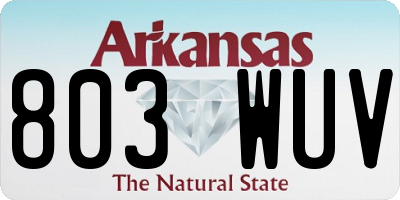 AR license plate 803WUV