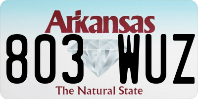 AR license plate 803WUZ