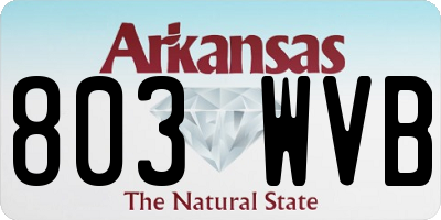 AR license plate 803WVB