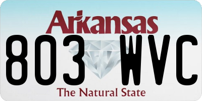 AR license plate 803WVC
