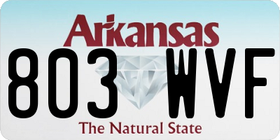 AR license plate 803WVF