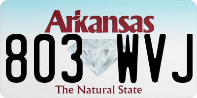 AR license plate 803WVJ