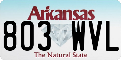 AR license plate 803WVL