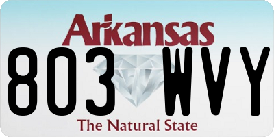 AR license plate 803WVY