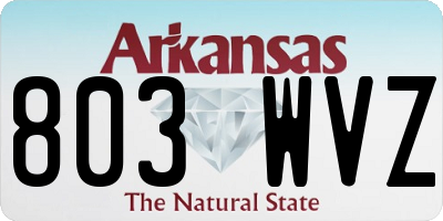 AR license plate 803WVZ