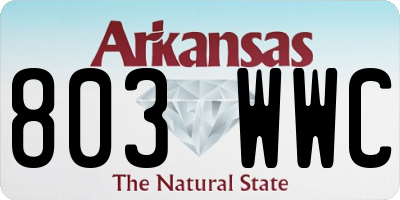 AR license plate 803WWC