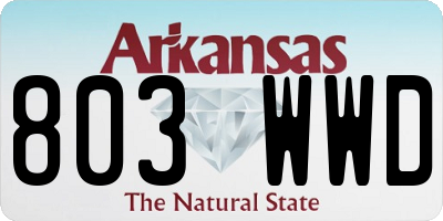 AR license plate 803WWD