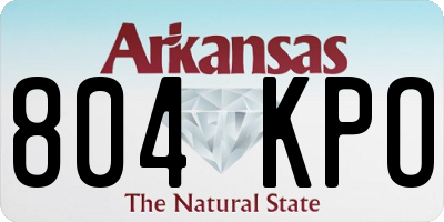 AR license plate 804KPO