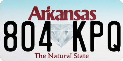 AR license plate 804KPQ