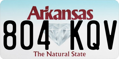 AR license plate 804KQV