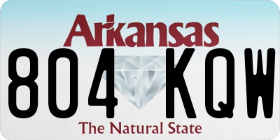 AR license plate 804KQW