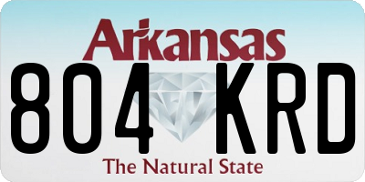 AR license plate 804KRD