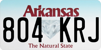 AR license plate 804KRJ