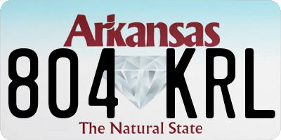 AR license plate 804KRL
