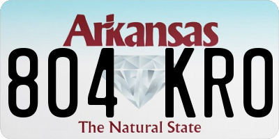 AR license plate 804KRO