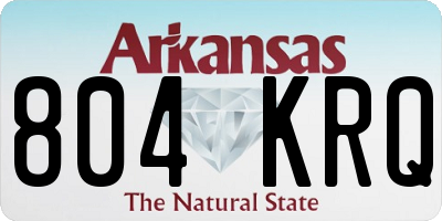 AR license plate 804KRQ