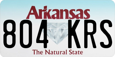 AR license plate 804KRS
