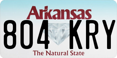 AR license plate 804KRY