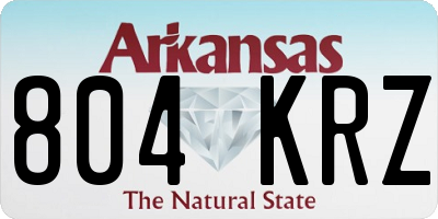 AR license plate 804KRZ