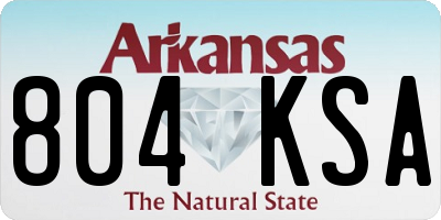 AR license plate 804KSA