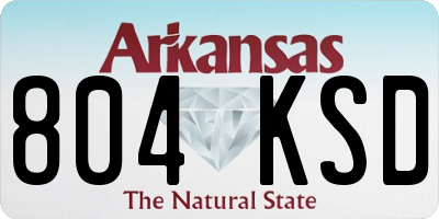 AR license plate 804KSD