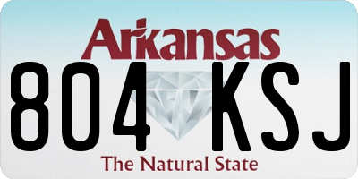 AR license plate 804KSJ