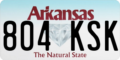 AR license plate 804KSK
