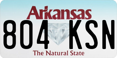 AR license plate 804KSN