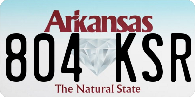 AR license plate 804KSR