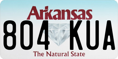 AR license plate 804KUA