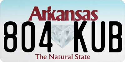 AR license plate 804KUB