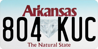 AR license plate 804KUC