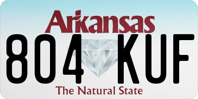 AR license plate 804KUF