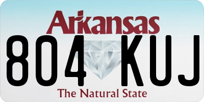AR license plate 804KUJ