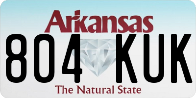 AR license plate 804KUK