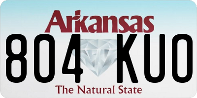 AR license plate 804KUO
