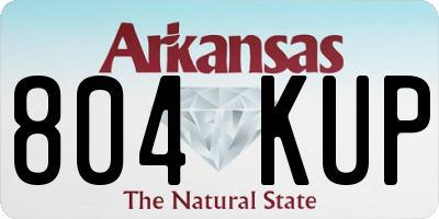 AR license plate 804KUP