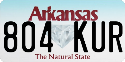 AR license plate 804KUR