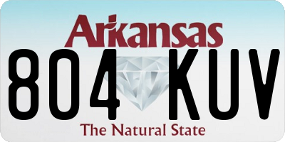 AR license plate 804KUV