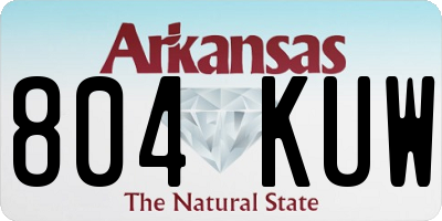 AR license plate 804KUW