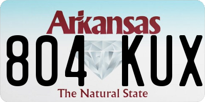 AR license plate 804KUX