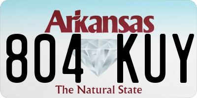 AR license plate 804KUY