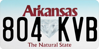 AR license plate 804KVB
