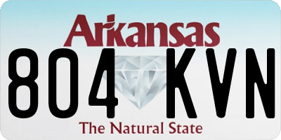 AR license plate 804KVN