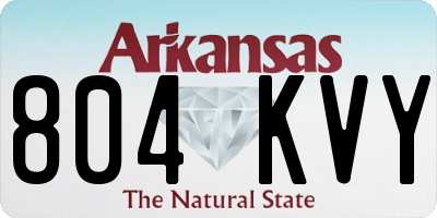 AR license plate 804KVY