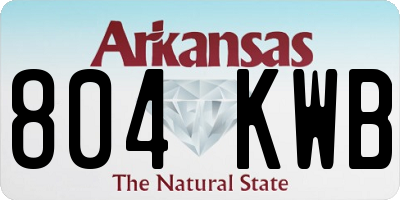 AR license plate 804KWB
