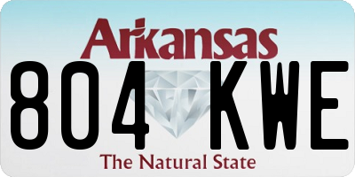 AR license plate 804KWE