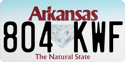 AR license plate 804KWF