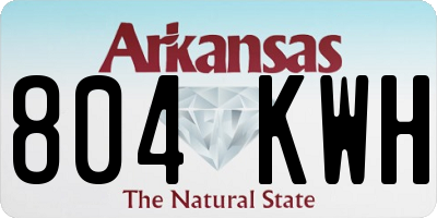 AR license plate 804KWH
