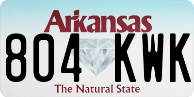 AR license plate 804KWK
